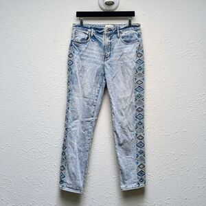 DRIFTWOOD Light Blue Jeans with Geometric Side Pattern